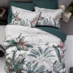 Постільна білизна First Choice 3D Satin 160 х 220 см Palm Garden Oil Green