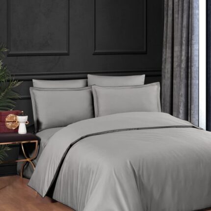 Постільна білизна La Romano Premium Satin 160×220 см сімейний Lucca Ash