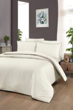 Постільна білизна La Romano Premium Satin 160×220 см сімейний Lucca Cream