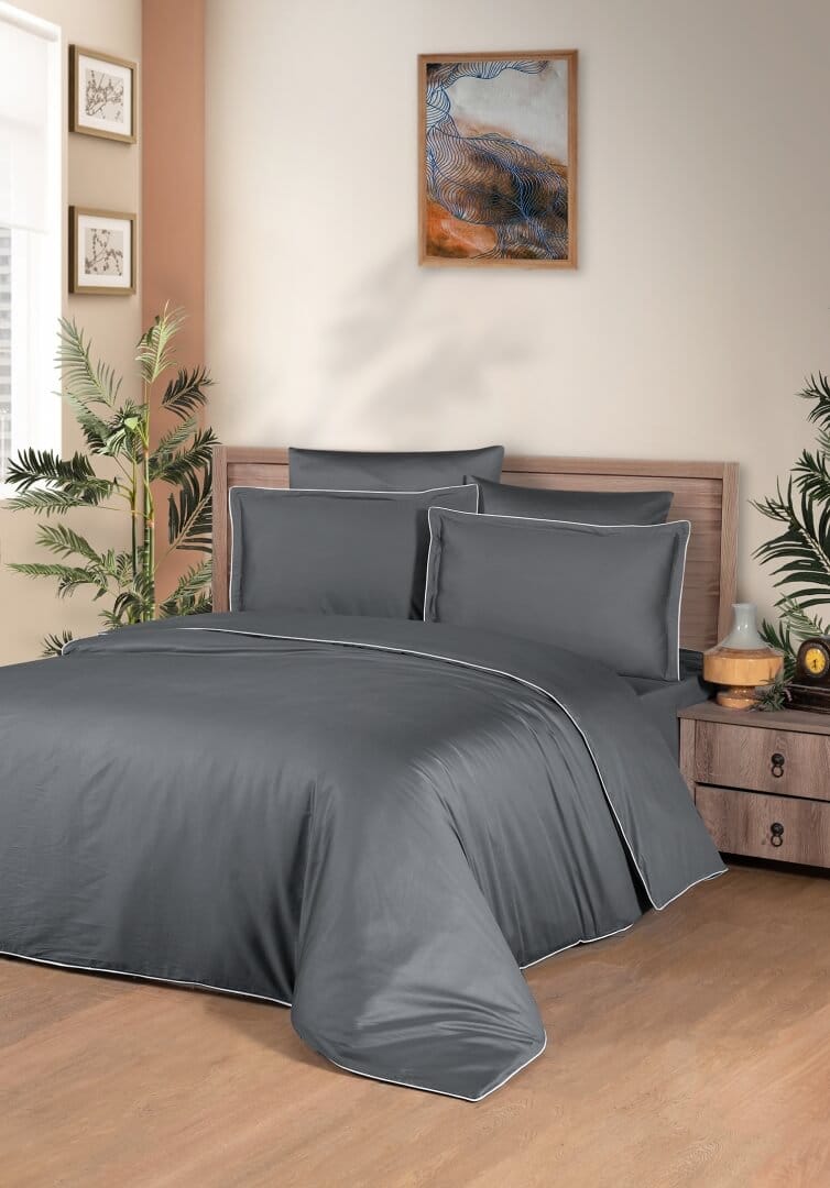 Постільна білизна La Romano Premium Satin 160×220 см сімейний Lucca Grey купити Постільна білизна La Romano Premium Satin 160×220 см сімейний Lucca Grey — изображение 1