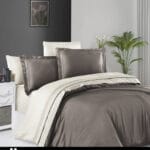 Постільна білизна First Choice Deluxe Satin  200 х 220 см Serenity Mink & Cream