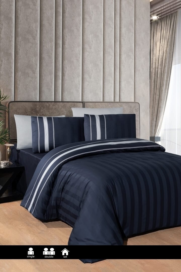 Постільна білизна First Choice Deluxe Satin DARK 200 х 220 см Artwel Navy Blue купити Постільна білизна First Choice Deluxe Satin DARK 200 х 220 см Artwel Navy Blue — изображение 1