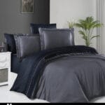 Постільна білизна First Choice Deluxe Satin DARK  200 х 220 см Serenity Dark Grey & Navy Blue