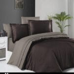 Постільна білизна First Choice Deluxe Satin DARK  200 х 220 см Serenity Dark Brown & Mink