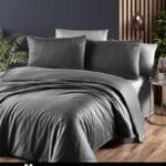 Постільна білизна First Choice Deluxe Satin DARK  200 х 220 см Timeless Anthracite