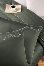 Постільна білизна First Choice Deluxe Satin DARK 200 х 220 см Timeless Dark Green — изображение 2