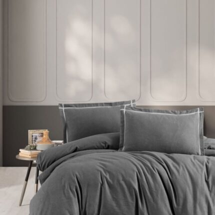 Постільна білизна First Choice Flannel 160 х 220 см сімейна Soprano Anthracite