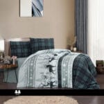 Постільна білизна First Choice Flannel 160 х 220 см сімейна Happiness Green