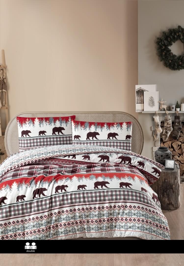 Постільна білизна First Choice Flannel 200 х 220 см Cozy Tile Постільна білизна First Choice Flannel 160 х 220 см сімейна Cozy Tile