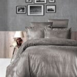 Постільна білизна First Choice Jacquard Satin 160 х 220 см Tecna Mink