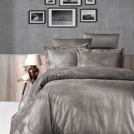 Постільна білизна First Choice Jacquard Satin 160 х 220 см Tecna Mink