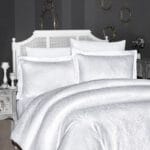 Постільна білизна First Choice Jacquard Satin 160 х 220 см Misra White