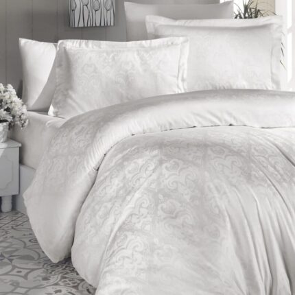 Постільна білизна First Choice Jacquard Satin 160 х 220 см Sofya Cream