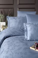 Постільна білизна First Choice Jacquard Satin 160 х 220 сімейний см Stesha Dusty Blue — изображение 2