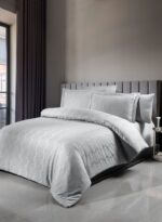 Постільна білизна First Choice Jacquard Satin  160 х 220 сімейний см Norel Grey