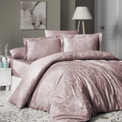 Постільна білизна First Choice Jacquard Satin 160 х 220 см Herra Powder