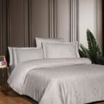 Постільна білизна First Choice Jacquard Satin  160 х 220 сімейний см Etnic Beige