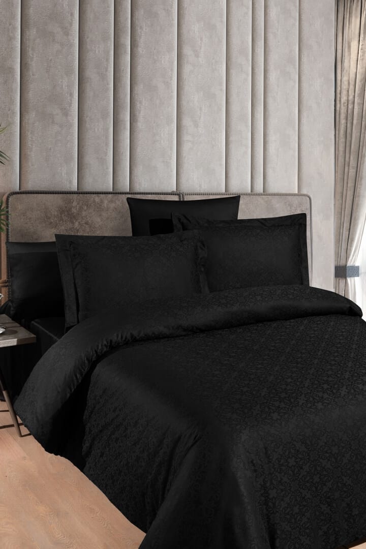 Постільна білизна First Choice Jacquard Satin DARK 160 х 220 сімейний см Lamone Black купити Постільна білизна First Choice Jacquard Satin DARK 160 х 220 сімейний см Lamone Black - Зображення 1