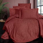 Постільна білизна First Choice Jacquard Satin DARK 160 х 220 сімейний см Wella Cinnamon