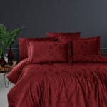 Постільна білизна First Choice Jacquard Satin DARK 160 х 220 сімейний см Midas Dark Red
