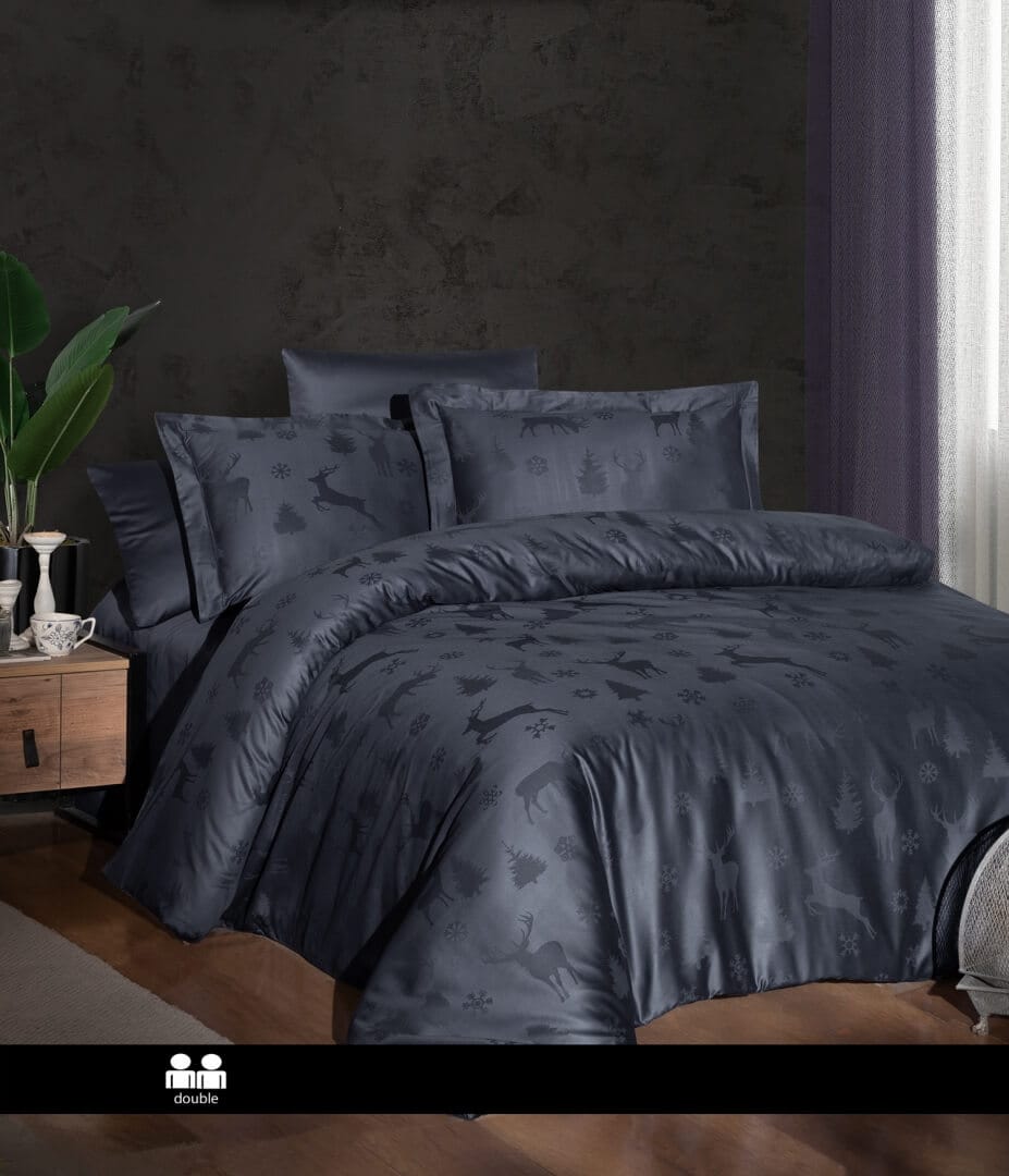 Постільна білизна First Choice Jacquard Satin DARK 160 х 220 сімейний см Midas Eclipse купити Постільна білизна First Choice Jacquard Satin DARK 160 х 220 сімейний см Midas Eclipse — изображение 1
