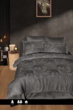Постільна білизна First Choice Jacquard Satin DARK 200 х 220 см Doreta Polama
