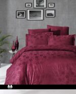 Постільна білизна First Choice Jacquard Satin DARK 160 х 220 сімейний см Clover Dark Red