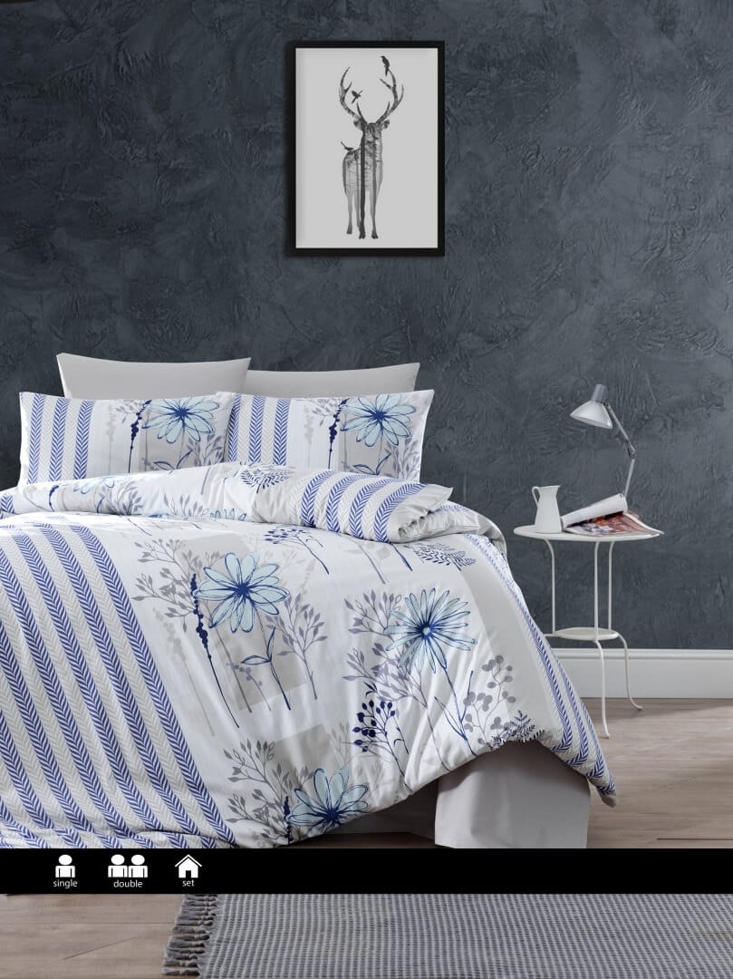 Постільна білизна First Choice Ranforce 160x220 сімейний Helen Grey купити Постільна білизна First Choice Ranforce 200 х 220 см Helen Grey - Зображення 1