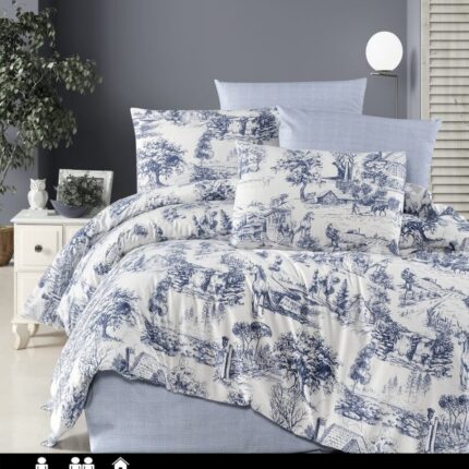 Постільна білизна First Choice Ranforce 160x220 сімейний Vintage Blue