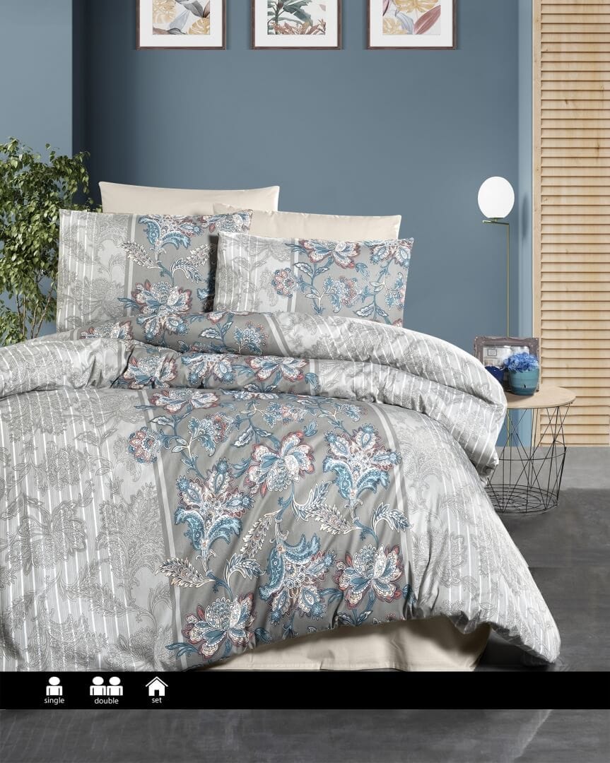 Постільна білизна First Choice Ranforce 160x220 сімейний Polca Grey купити Постільна білизна First Choice Ranforce 200 х 220 см Polca Grey - Зображення 1