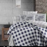 Постільна білизна First Choice Ranforce 200 х 220 см Edmon Navy Blue