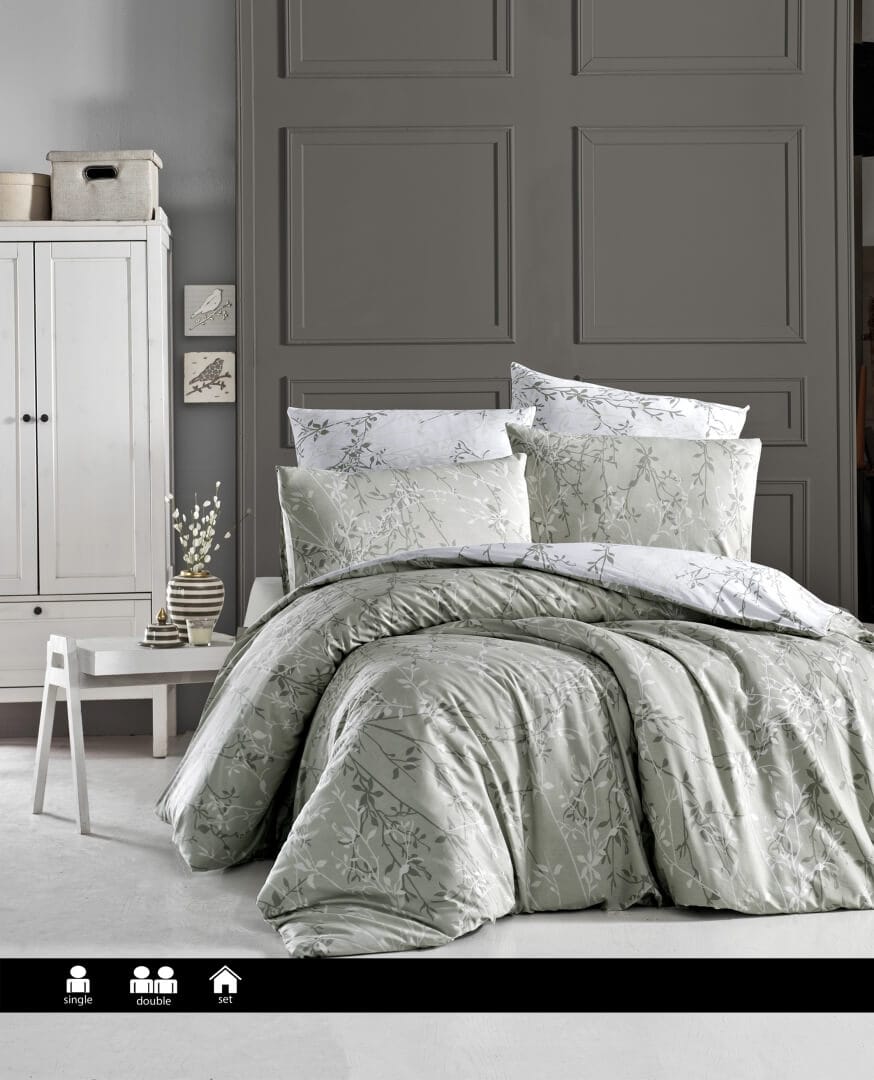 Постільна білизна First Choice Ranforce 160x220 сімейний Zena Green купити Постільна білизна First Choice Ranforce 200 х 220 см Zena Green - Зображення 1