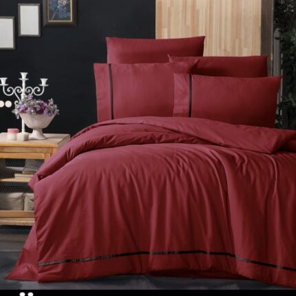 Постільна білизна First Choice Ranforce Deluxe DARK 200 х 220 см Alisa Red