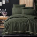 Постільна білизна First Choice Ranforce Deluxe DARK 200 х 220 см  Alisa Dark Green
