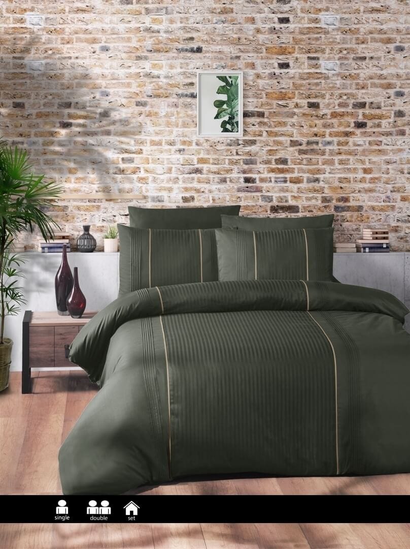 Постільна білизна First Choice Ranforce Deluxe DARK 200 х 220 см Elegant Dark Green купити Постільна білизна First Choice Ranforce Deluxe DARK 200 х 220 см Elegant Dark Green — изображение 1