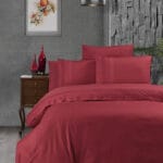 Постільна білизна First Choice Ranforce Deluxe DARK 200 х 220 см  Gala Red