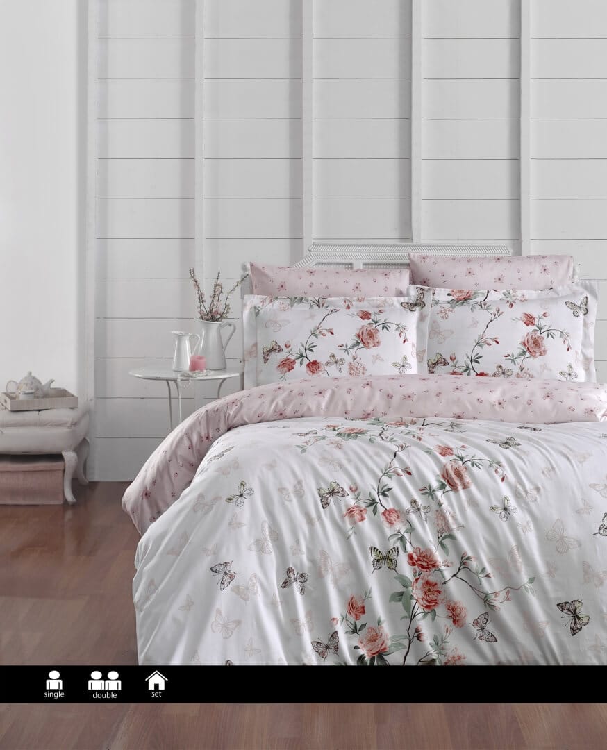 Постільна білизна First Choice Cotton Satin 160х220 сімейний Matilde White купити Постільна білизна First Choice Cotton Satin 200 х 220 см Matilde White - Зображення 1