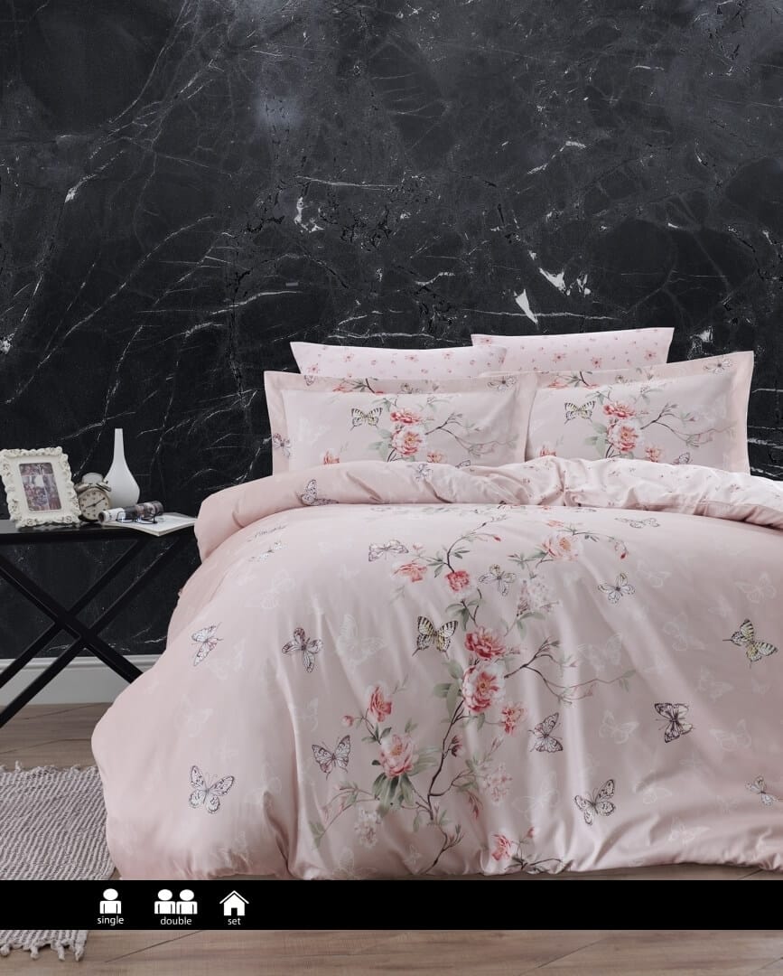 Постільна білизна First Choice Cotton Satin 160х220 сімейний Matilde Powder купити Постільна білизна First Choice Cotton Satin 160 х 220 см Matilde Powder — изображение 1