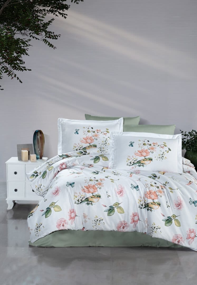 Постільна білизна First Choice Cotton Satin 160х220 сімейний Alice Green купити Постільна білизна First Choice Cotton Satin 160 х 220 см Alice Green — изображение 1