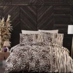 Постільна білизна First Choice Cotton Satin  160 х 220 см Leopard Brown