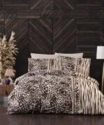 Постільна білизна First Choice Cotton Satin  160 х 220 см Leopard Brown
