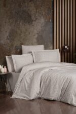 Постільна білизна First Choice Cotton Satin 160 х 220 см сімейна Megan Beige