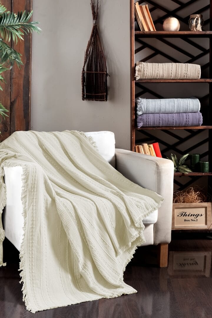 Вафельне простирадло First Choice Sole 220×240 см. Cream Вафельне простирадло First Choice Sole 220×240 см. Cream - Зображення 1