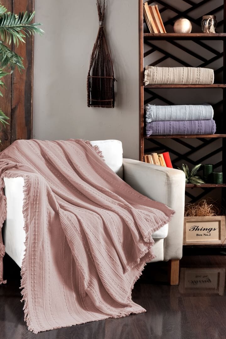 Вафельне простирадло First Choice Sole 220×240 см. Powder Вафельне простирадло First Choice Sole 220×240 см. Powder - Зображення 1
