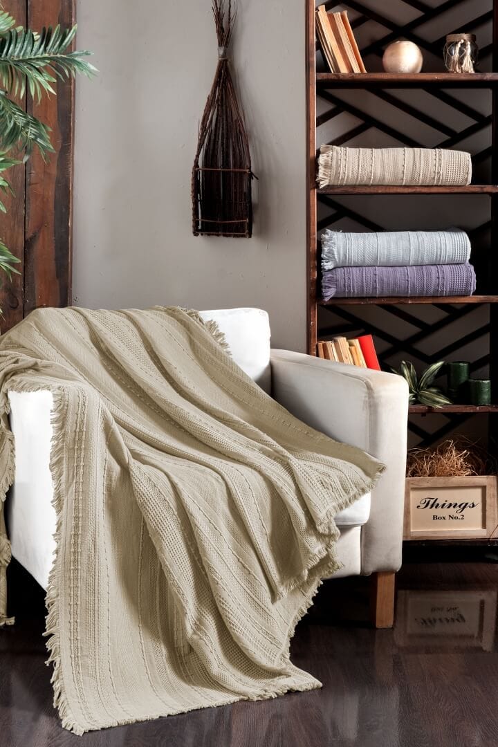 Вафельне простирадло First Choice Sole 220×240 см. Cappuccino Вафельне простирадло First Choice Sole 220×240 см. Cappuccino — изображение 1