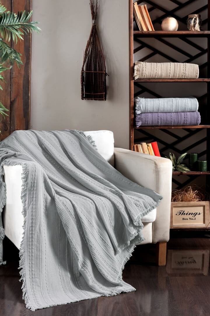 Вафельне простирадло First Choice Sole 220×240 см. Grey Вафельне простирадло First Choice Sole 220×240 см. Grey — изображение 1