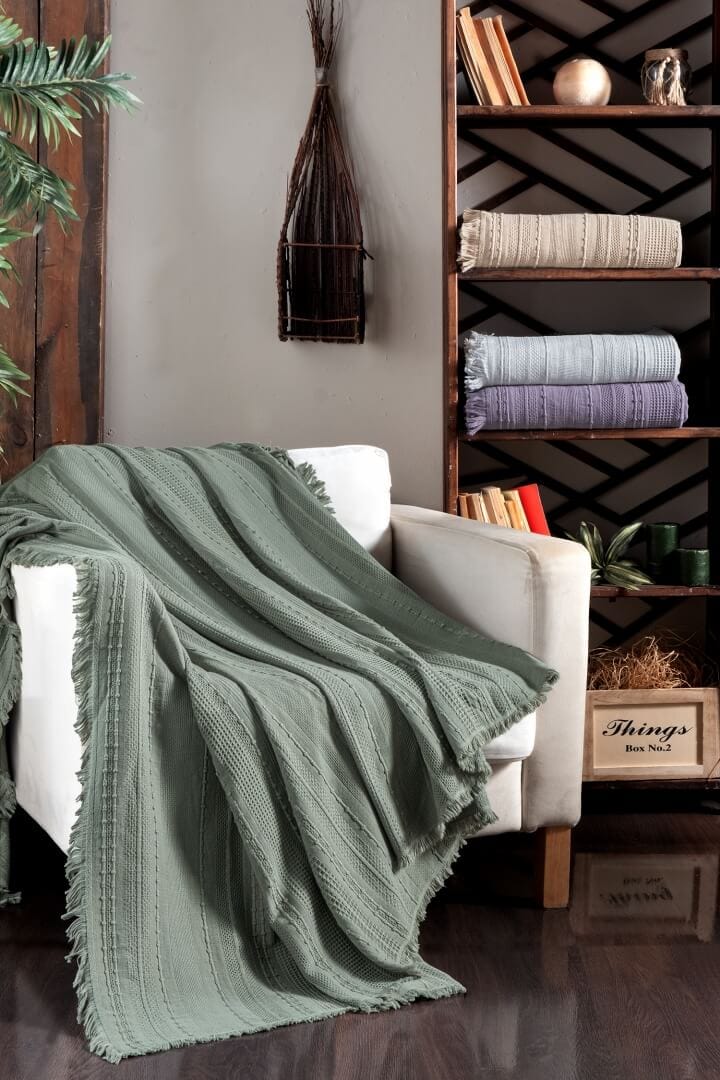 Вафельне простирадло First Choice Sole 220×240 см. Green Вафельне простирадло First Choice Sole 220×240 см. Green - Зображення 1