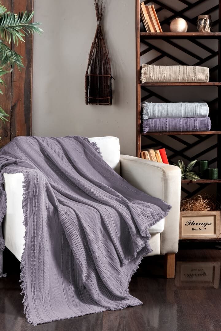Вафельне простирадло First Choice Sole 220×240 см. Lilac Вафельне простирадло First Choice Sole 220×240 см. Lilac - Зображення 1