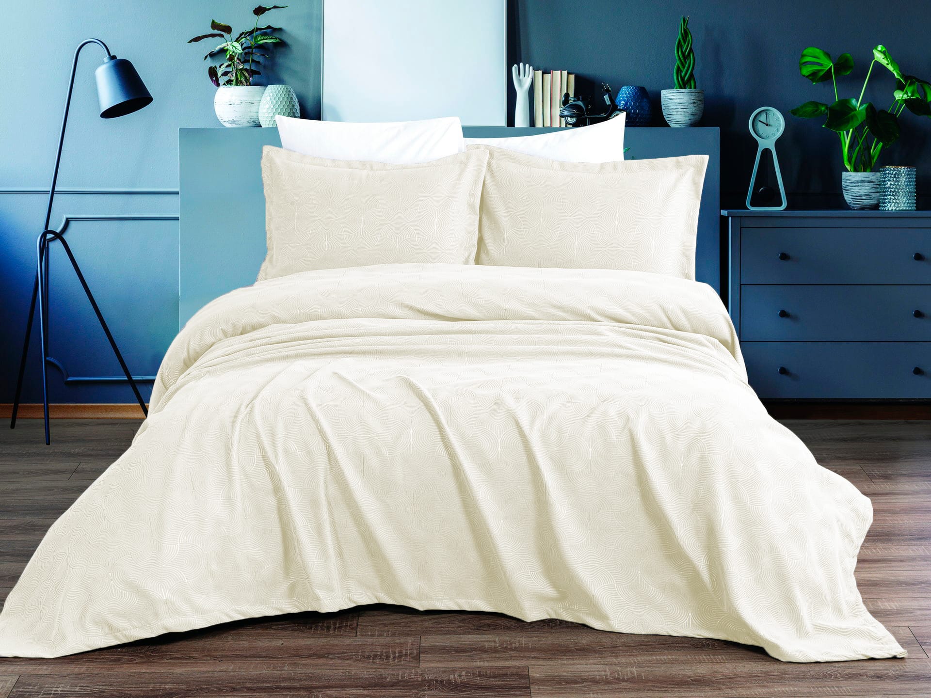 Belkis-krem-1 Покривало з наволочками Modabox 240 x 260 см Belkis Krem