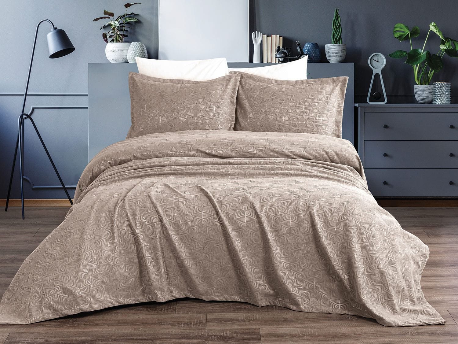 Belkiz-Tas-1 Покривало з наволочками Modabox 240 x 260 см Belkis Bej